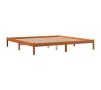 Vidaxl Cadre De Lit Cire Marron 180x200 Cm Bois De Pin Massif Marron