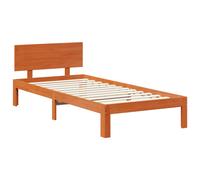 vidaXL Cadre de lit Cire marron 70 x 190 cm Bois de Pin Massif