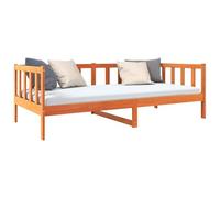 vidaXL Cadre de lit Cire Marron 90 x 190 cm Bois de pin Massif, Chambre Chic, Cadre de lit en pin Moderne, Meuble en Bois Solide, Design intérieur stylé, Confort pour Bien Dormir