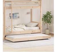 vidaXL Cadre de Lit Contemporain en Bois de Pin Naturel | Finition Huilée 75 X 190 cm Support Durable pour Jusqu'à 150Kg Montage Rapide Idéal pour Chambres et Chambres d'Invités.