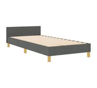 vidaXL Cadre de lit Convertible Moderne Gris foncé 90 X 190 cm Motif géométrique Canapé Idéal pour Une Utilisation intérieure Meuble stylé Durable Confortable Siège Portable