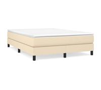 Vidaxl Cadre De Lit Crème 140 X 200 Cm Tissu