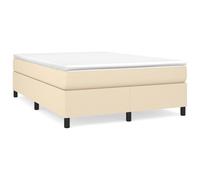 Vidaxl Cadre De Lit Crème 140x190 Cm Tissu