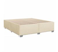 vidaXL Cadre de lit Crème 180 x 200 cm Tissu, sommier, Cadre de lit Plateforme, Cadre de lit rembourré, Meuble de Chambre à Coucher