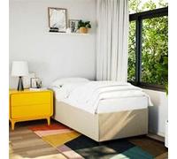 Vidaxl Cadre De Lit Sans Matelas Crème 80x200 Cm Tissu