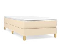 Vidaxl Cadre De Lit Crème 90x190 Cm Tissu