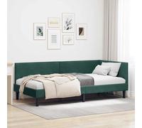 Vidaxl Cadre De Lit D'angle Autre Vert Foncé 80 X 200 Cm