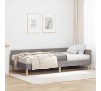 vidaXL Cadre de lit d'angle avec Matelas 2 pcs Taupe Tissu, Lit d'angle stylé, Cadre rectangulaire avec Matelas, Plateforme Durable, Ergonomique, matériau Respirant, Polyvalent à la Maison