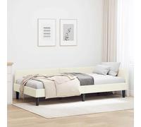 Vidaxl Cadre De Lit D'angle Avec Tête De Lit Crème 90 X 190 Cm