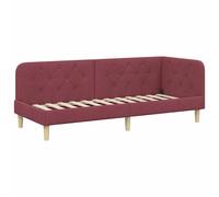 vidaXL Cadre de lit d'angle Bordeaux 80 x 200 cm tissu