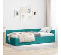 vidaXL Cadre de lit d'angle - Ensemble de chambre moderne pour plus d'ergonomie et de solutions minimales. Idéal pour le confort nocturne avec sa tête de lit pratique.