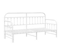 Cadre De Lit Daybed Vidaxl Avec Lit Gigogne Blanc 75x190 Cm Acier Blanc