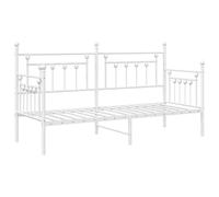vidaXL Cadre de lit daybed Blanc 75x190 cm en Acier