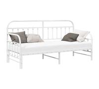 vidaXL Cadre de lit daybed avec lit gigogne blanc 75 x 190 cm Acier