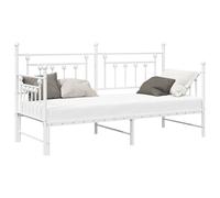Lit daybed vidaXL avec tiroir blanc 80x200 cm en acier