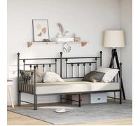 vidaXL Cadre de lit de jour – Canapé contemporain – Noir 80 x 200 cm Acier – 42002664