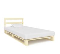 Vidaxl Cadre De Lit De Palette Sans Matelas Bois Massif Pin 100x200 Cm