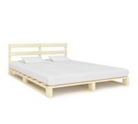 vidaXL Cadre de lit de palette Bois de pin massif 140 x 200 cm