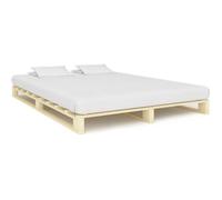 vidaXL Cadre de lit de palette Bois de pin massif 140 x 200 cm