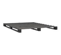vidaXL Cadre de lit de palette Gris Bois de pin massif 140 x 200 cm