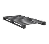 vidaXL Cadre de lit de palette Gris Bois de pin massif 90 x 200 cm