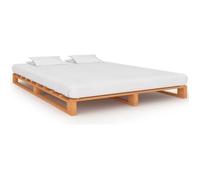 vidaXL Cadre de lit de palette Marron Bois de pin massif 160 x 200 cm