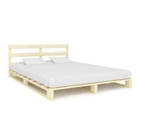 vidaXL Cadre de lit de palette Bois de pin massif 140 x 200 cm