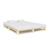 vidaXL Cadre de lit de Palette sans Matelas 200x200 cm Bois Massif pin