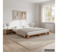 vidaXL Cadre de lit de palette sans matelas 200x200cm bois massif