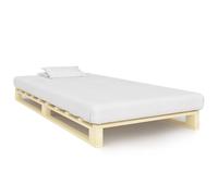 Vidaxl Cadre De Lit De Palette Bois De Pin Massif 90 X 200 Cm Marron