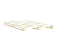 vidaXL Cadre de lit de palette Bois de pin massif 140 x 200 cm