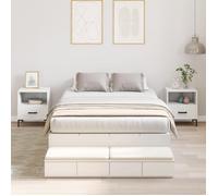 vidaXL Cadre de lit de rangement Blanc 120x190 cm 3335685