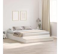 vidaXL Cadre de lit de Rangement Blanc 200x200 cm
