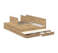 vidaXL Cadre de lit de Rangement Chêne Artisan 160x200 cm