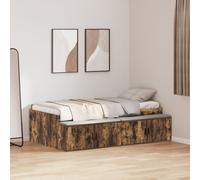 vidaXL Cadre de lit de rangement Chêne fumé 80x200 cm