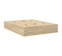 Vidaxl Lit Avec Rangement Chêne Sonoma Bois D'ingénierie 140 X 200 Cm