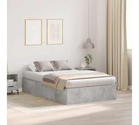 vidaXL Cadre de lit de Rangement Gris béton 120x200 cm
