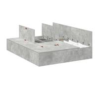vidaXL Cadre de lit de Rangement Gris béton 135x190 cm