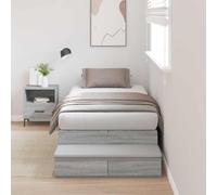 vidaXL Cadre de lit de Rangement Gris Sonoma 80x200 cm