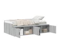 vidaXL Cadre de lit de Rangement Gris Sonoma 90x200 cm