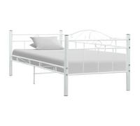 vidaXL Cadre de lit de repos Blanc Métal 90 x 200 cm