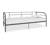 vidaXL Cadre de lit de repos Gris Métal 90 x 200 cm