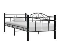 vidaXL Cadre de lit de repos Noir Métal 90 x 200 cm
