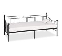 vidaXL Cadre de lit de repos Noir Métal 90 x 200 cm