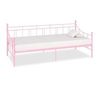 vidaXL Cadre de lit de repos Rose Métal 90 x 200 cm