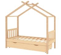 Vidaxl Cadre De Lit D'enfant Avec Un Tiroir Pin Massif 80x160 Cm