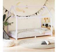 vidaXL Cadre de lit d'enfant Lit cabane pour enfants Blanc 283350