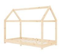 vidaXL Cadre de Lit d'enfant Lit Cabane d'enfant Structure de Lit pour Enfants Chambre d'enfant Maison Intérieur 70x140 cm Bois de Pin Massif