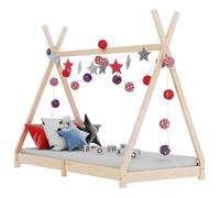 vidaXL Cadre de Lit d'enfant Lit Cabane d'enfant Structure de Lit pour Enfants Maison Chambre d'enfant Intérieur 70x140 cm 283355