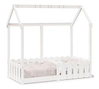vidaXL Cadre de lit d'enfants forme de maison 70x140cm bois pin massif, cadre de lit en forme de maison, cadre de lit pour 850699 Or G